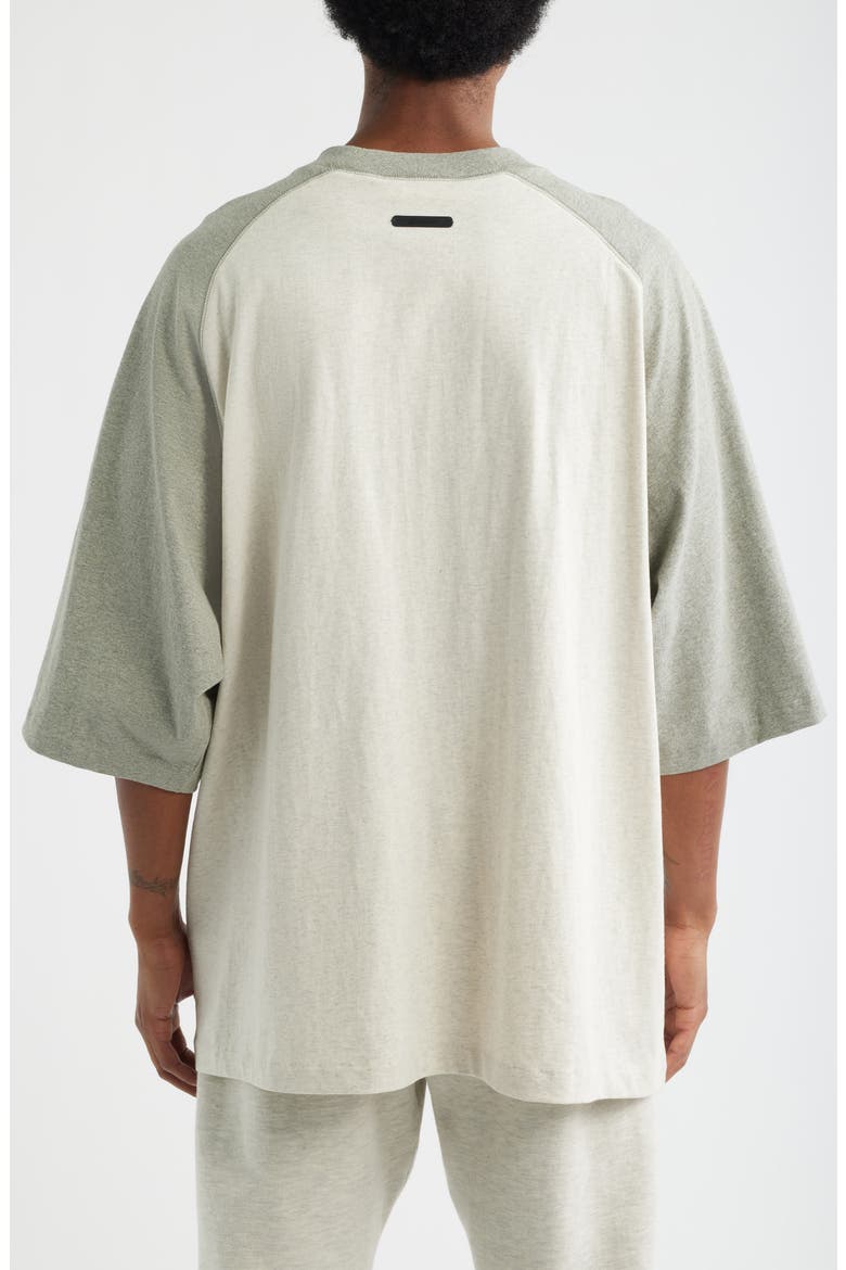Signature Cotton Baseball T-Shirt, Alternate, color, OATMEAL/ CONCRETE HEATHER