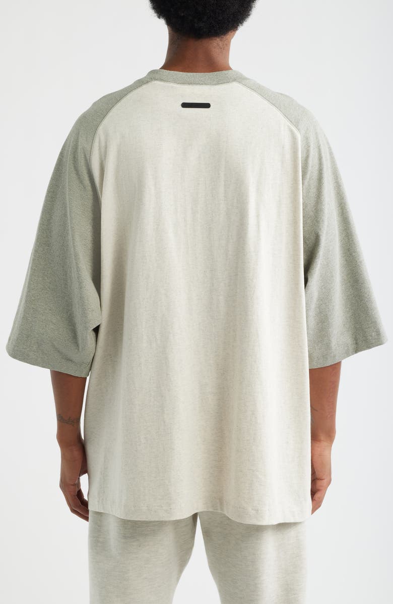Fear of God Essentials Signature Cotton Baseball T-Shirt, Alternate, color, Oatmeal/ Concrete Heather