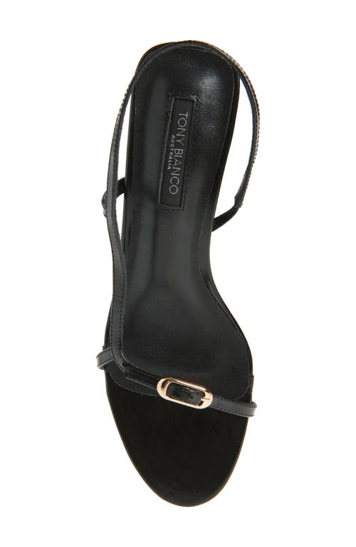 Tony Bianco Christine Slingback Sandal In Black Hi Shine