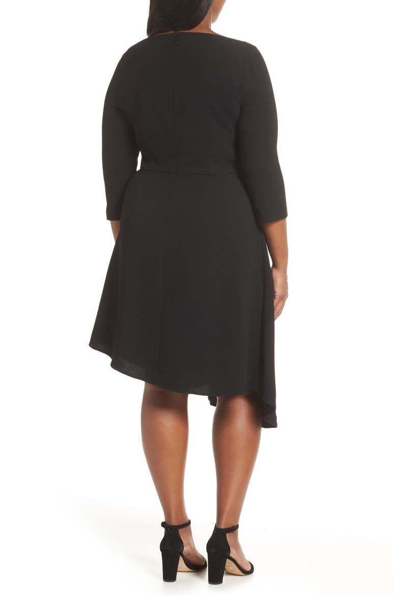 Asymmetrical Dress, Alternate, color, BLACK