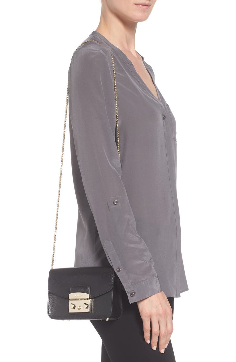 Furla Mini Metropolis Leather Crossbody Bag, Alternate, color,