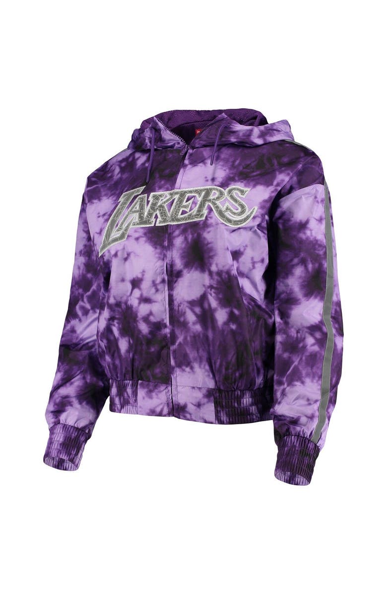 Mitchell & Ness Women's Mitchell & Ness Purple Los Angeles Lakers Galaxy Sublimated Windbreaker Pullover Full-Zip Hoodie, Alternate, color, Purple