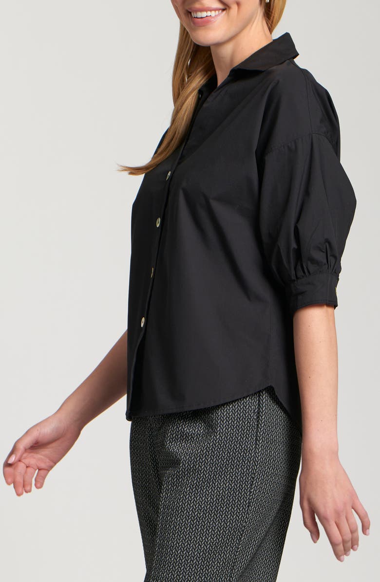 APNY Blouson Sleeve Shirt, Alternate, color, Black