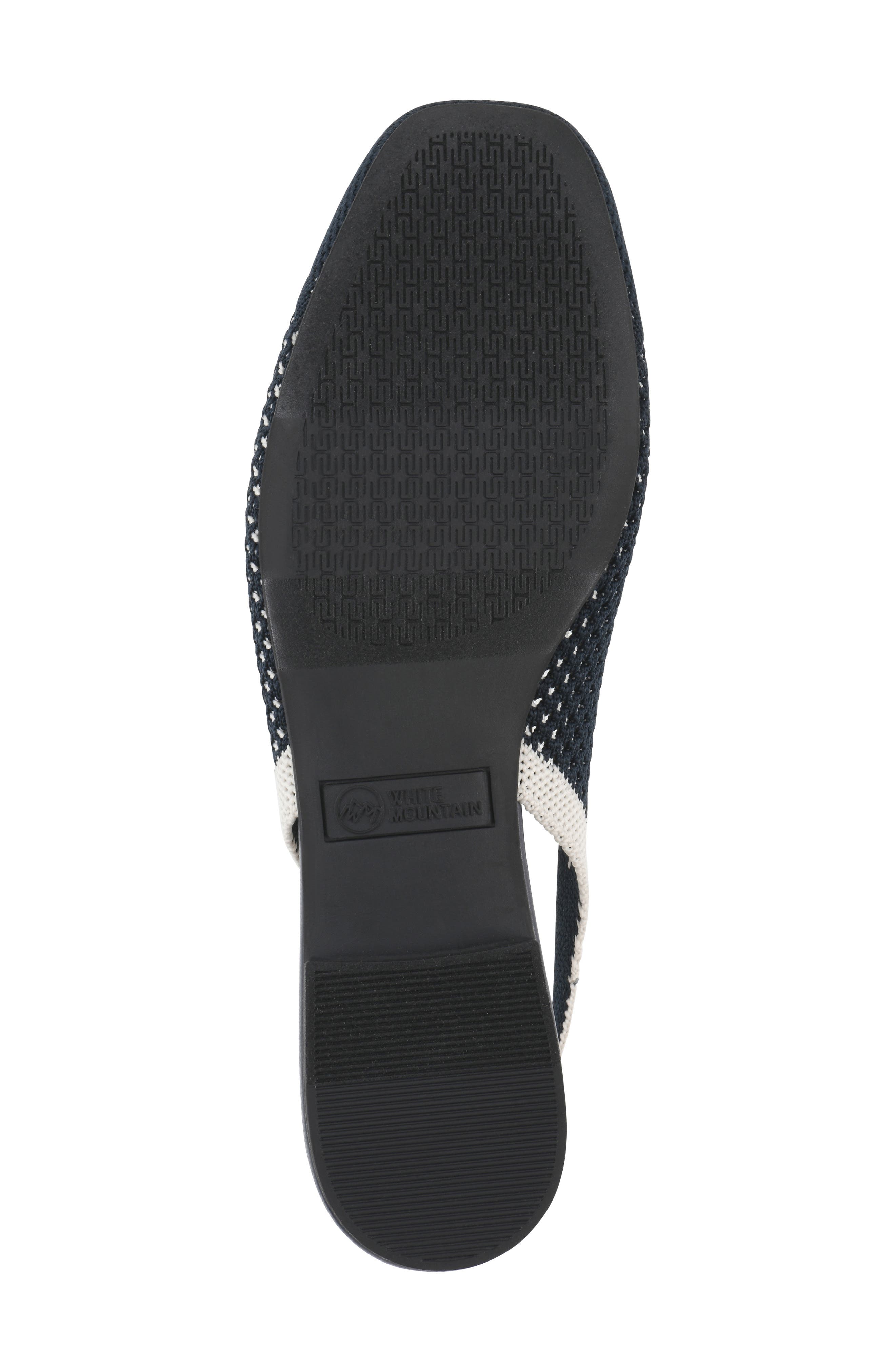 White Mountain Footwear Bonie Slingback Flat, Alternate, color, Navy W/ Cream/Multi