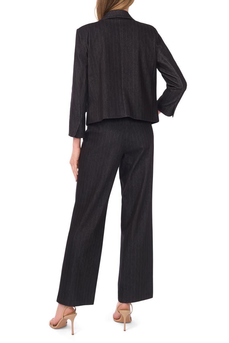 Pinstripe Blazer, Alternate, color, CHARCOAL
