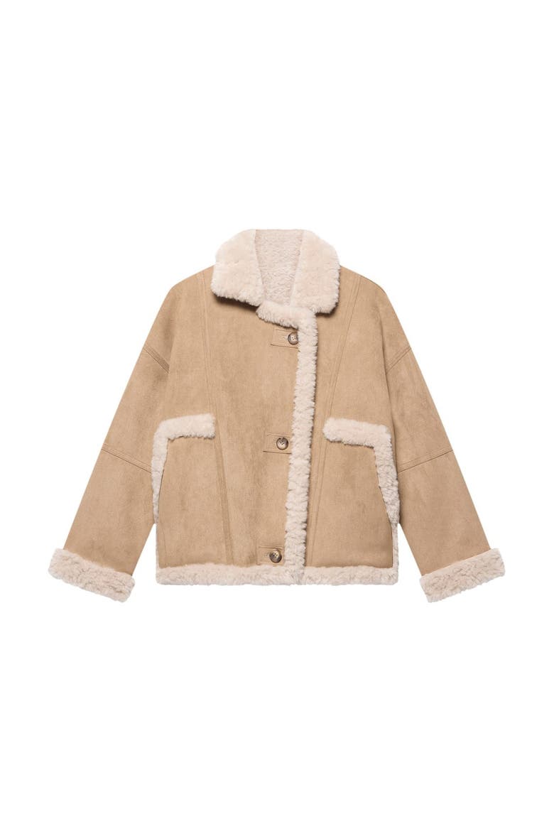 Faux Fur Lined Reversible Jacket, Alternate, color, Camel
