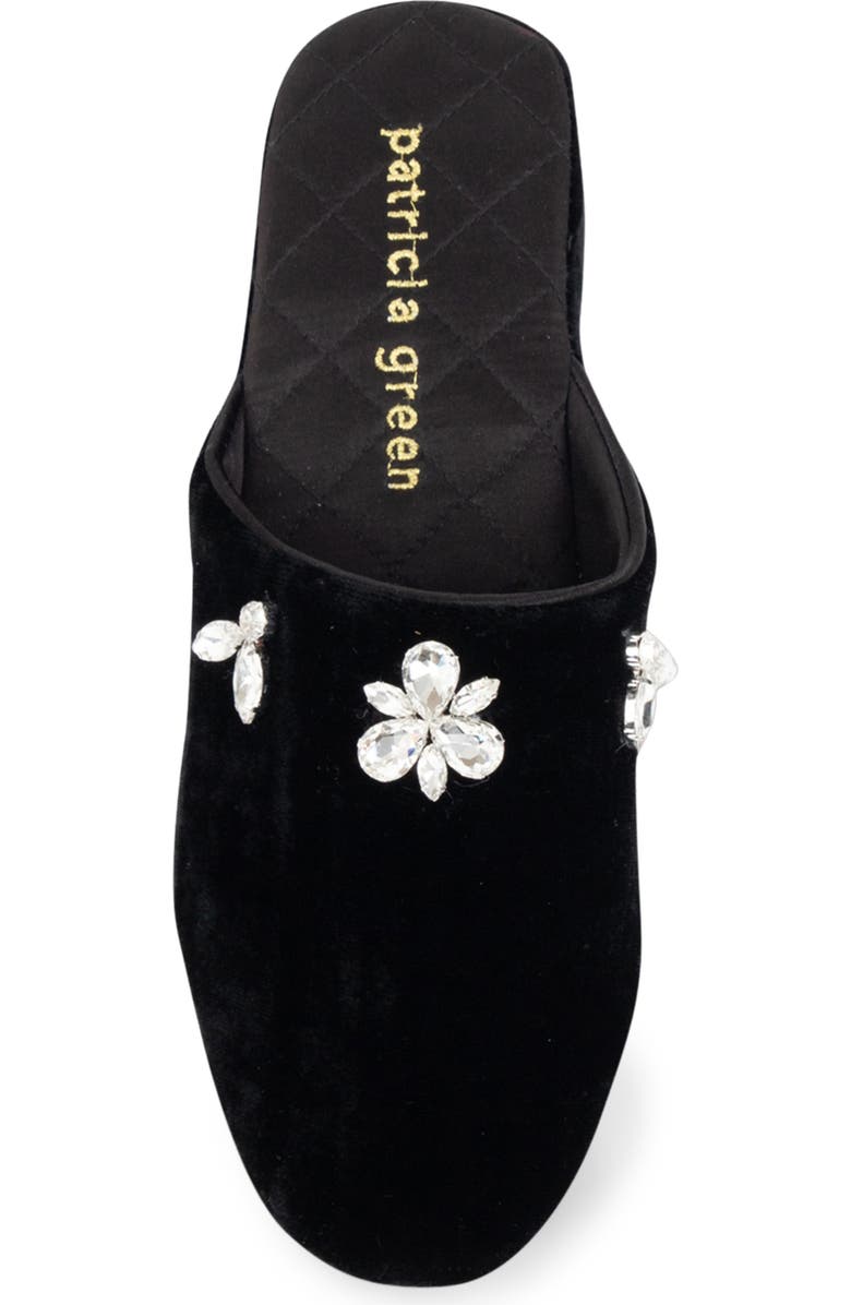 patricia green Lucille Crystal Embellished Velvet Slipper, Alternate, color,