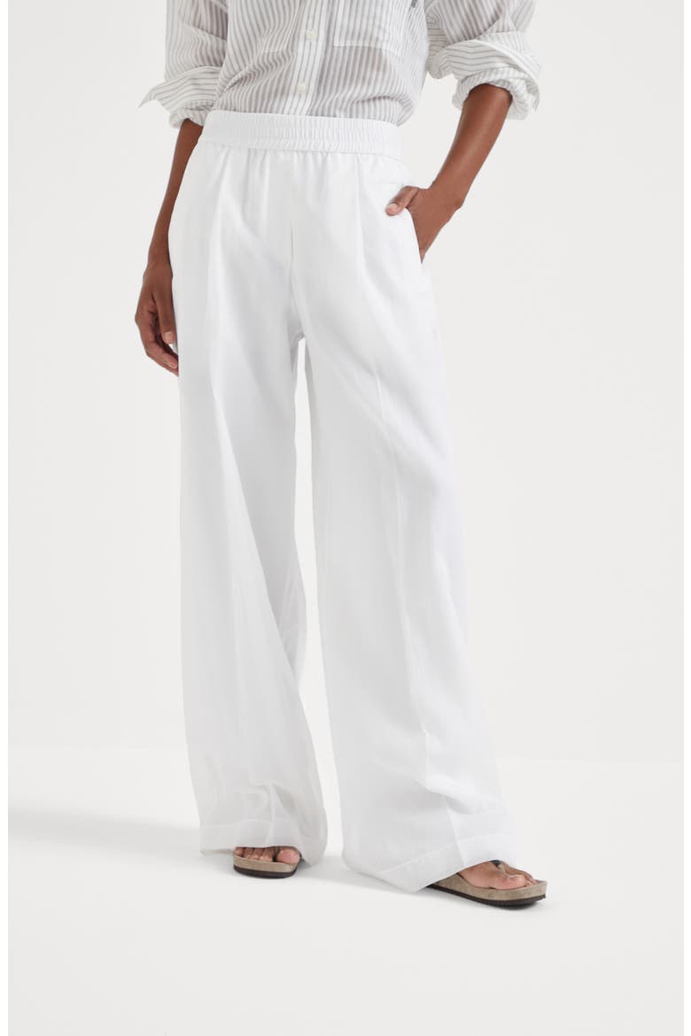 Loose Track trousers, Alternate, color, White