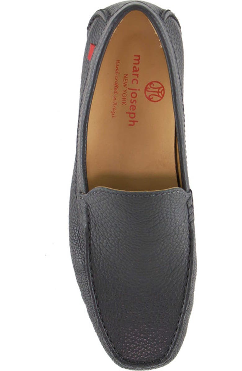 Marc Joseph New York Broadway Leather Venetian Driver Loafer, Alternate, color, Black Grainy