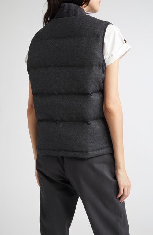 Eleventy Wool Blend Down Vest In White
