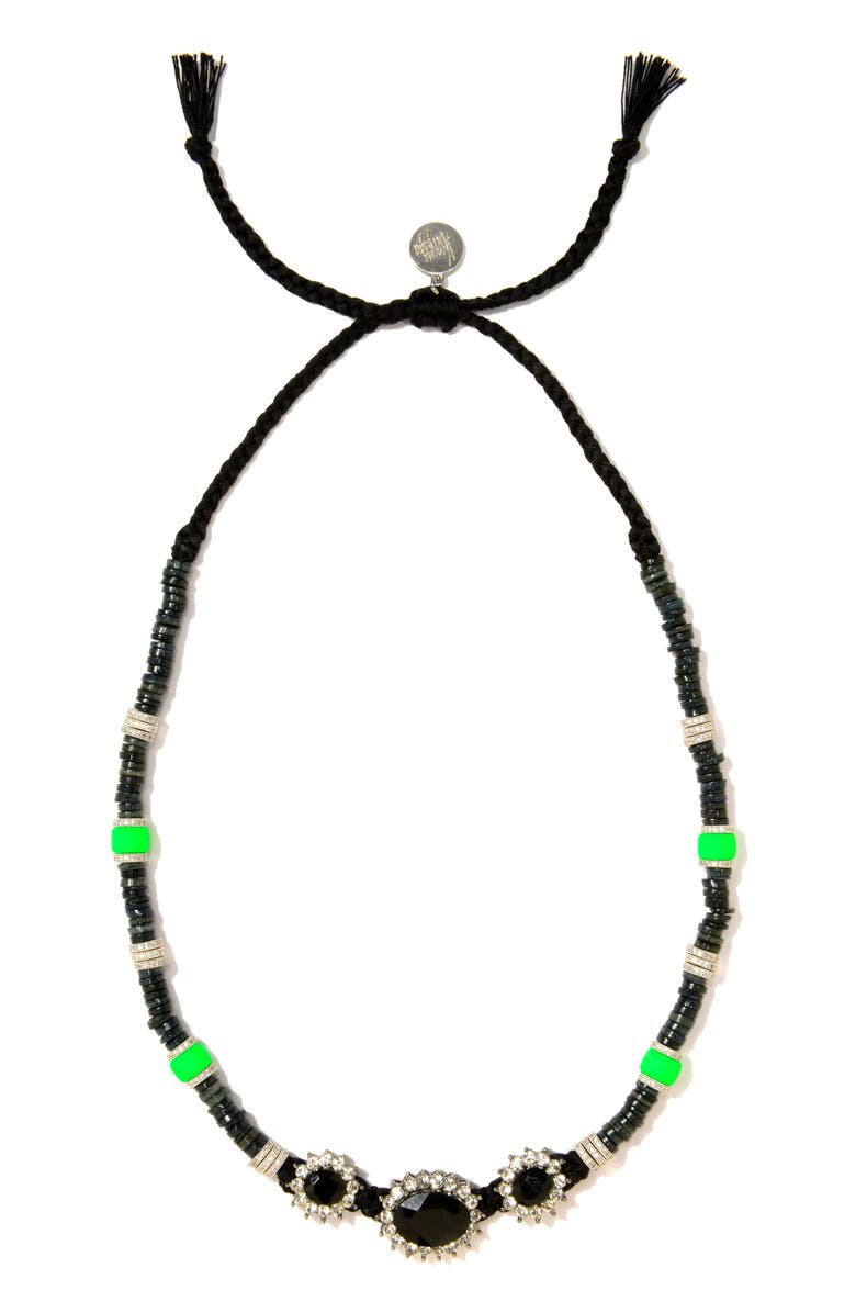 Venessa Arizaga Castaway Necklace, Main, color, Black