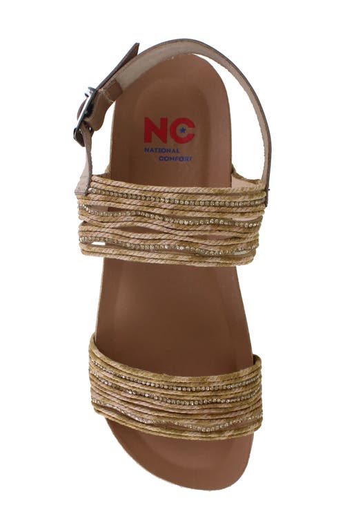 Shop National Comfort Pettra Ankle Strap Sandal In Taupe Leather