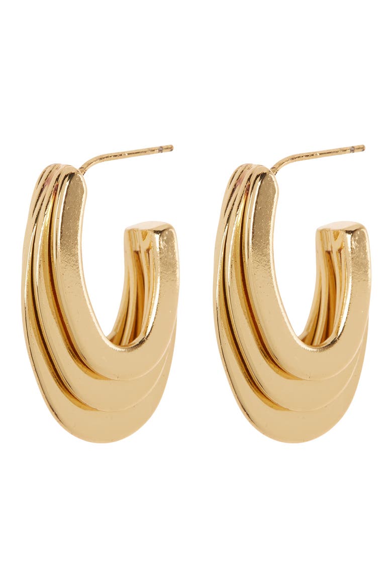 Emily Hoop Earrings, Main, color, GOLD