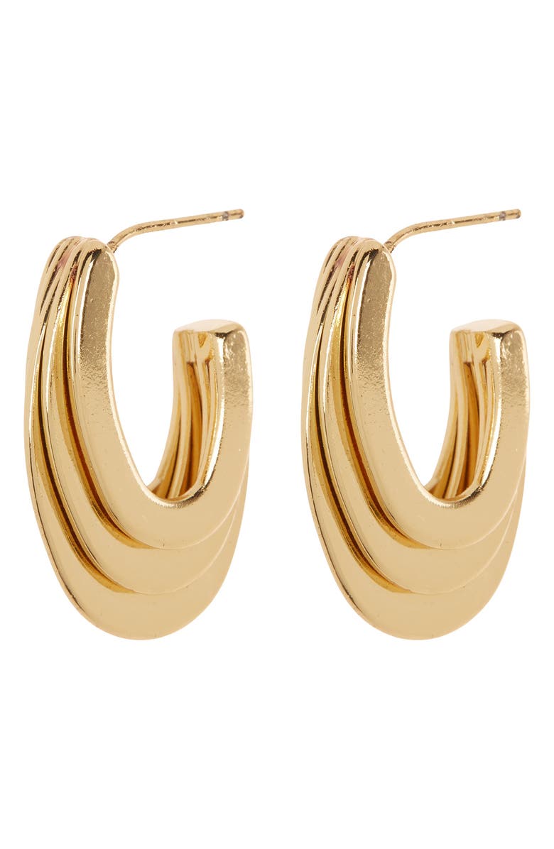 EYE CANDY LOS ANGELES Emily Hoop Earrings, Alternate, color, Gold