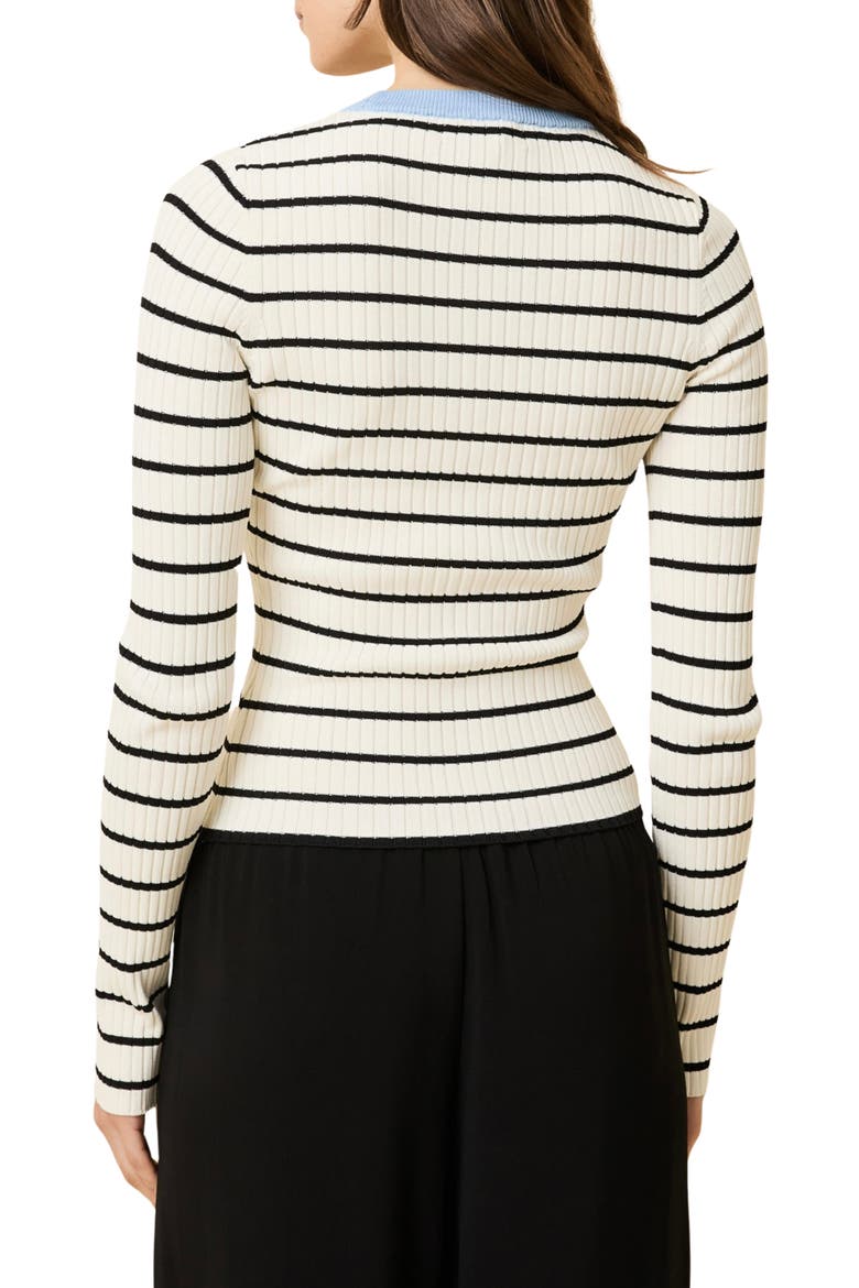 The Dora Stripe Sweater, Alternate, color, BRULE