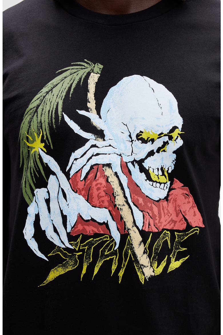Palm Slayer Cotton Graphic T-Shirt, Alternate, color, BLACK