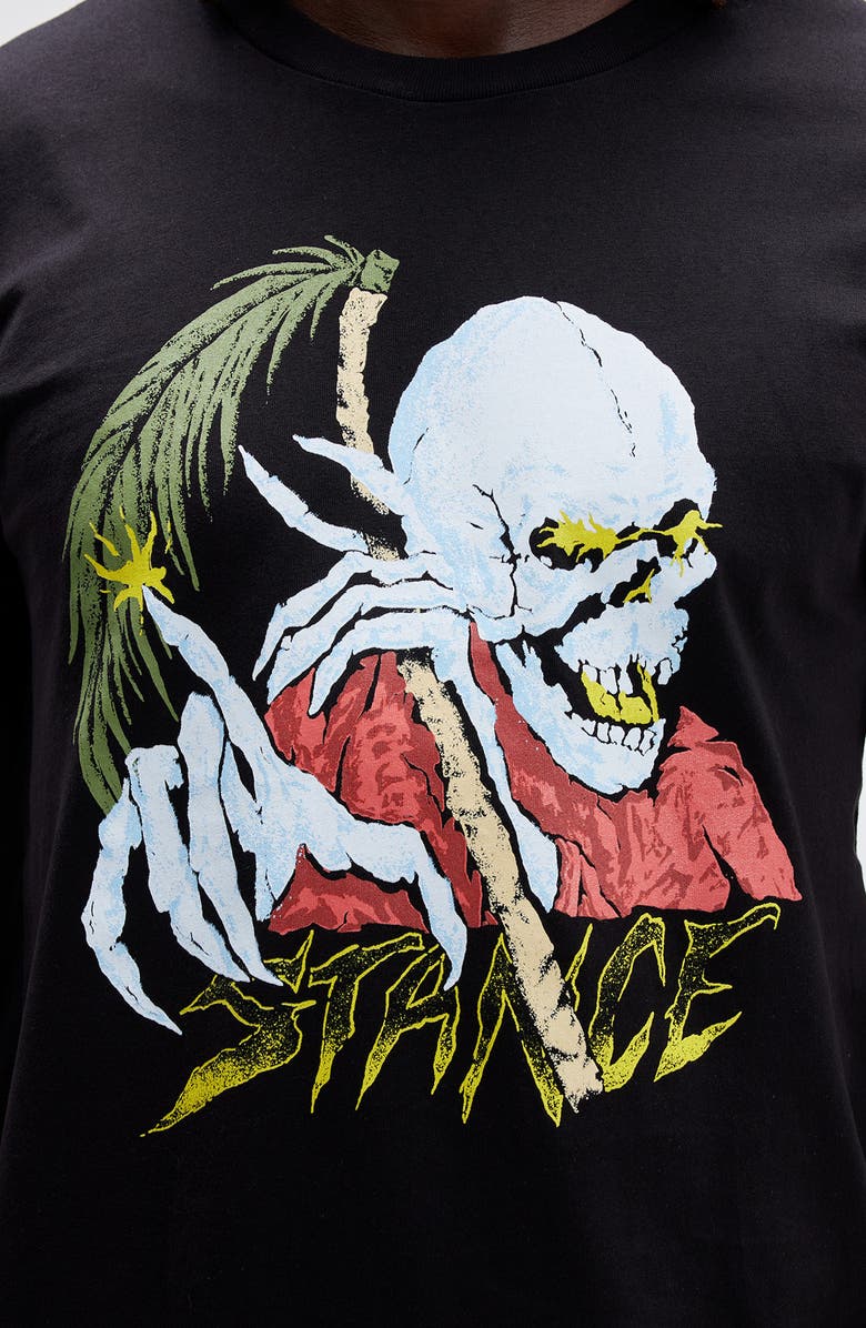 Stance Palm Slayer Cotton Graphic T-Shirt, Alternate, color, Black