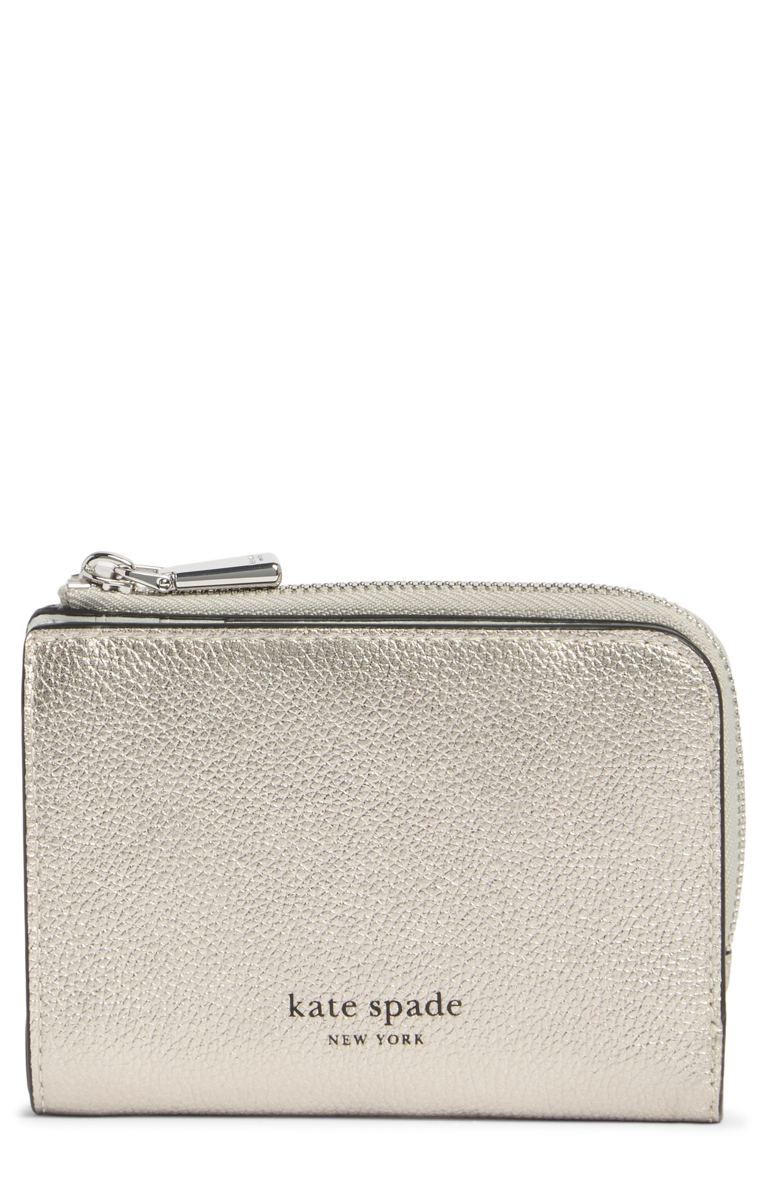 Kate Spade New York ava metallic zip bifold wallet