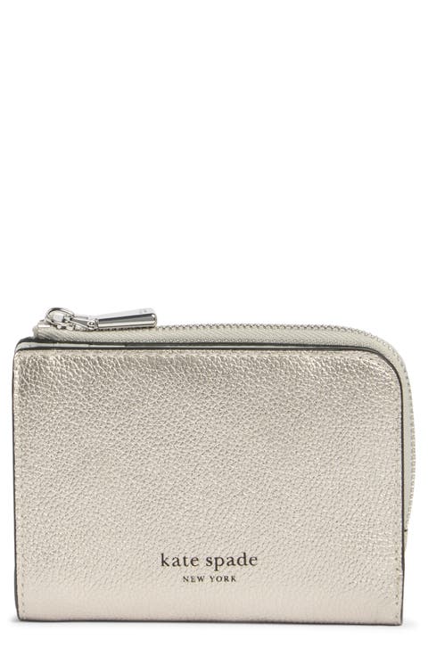 ava metallic zip bifold wallet