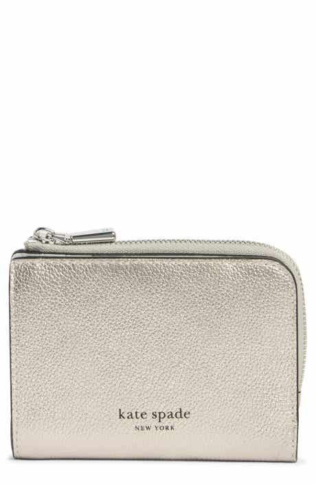 Kate Spade New York ava metallic zip bifold wallet