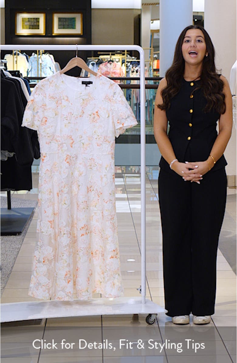 Natalia Floral Flare Midi Dress, sales video thumbnail