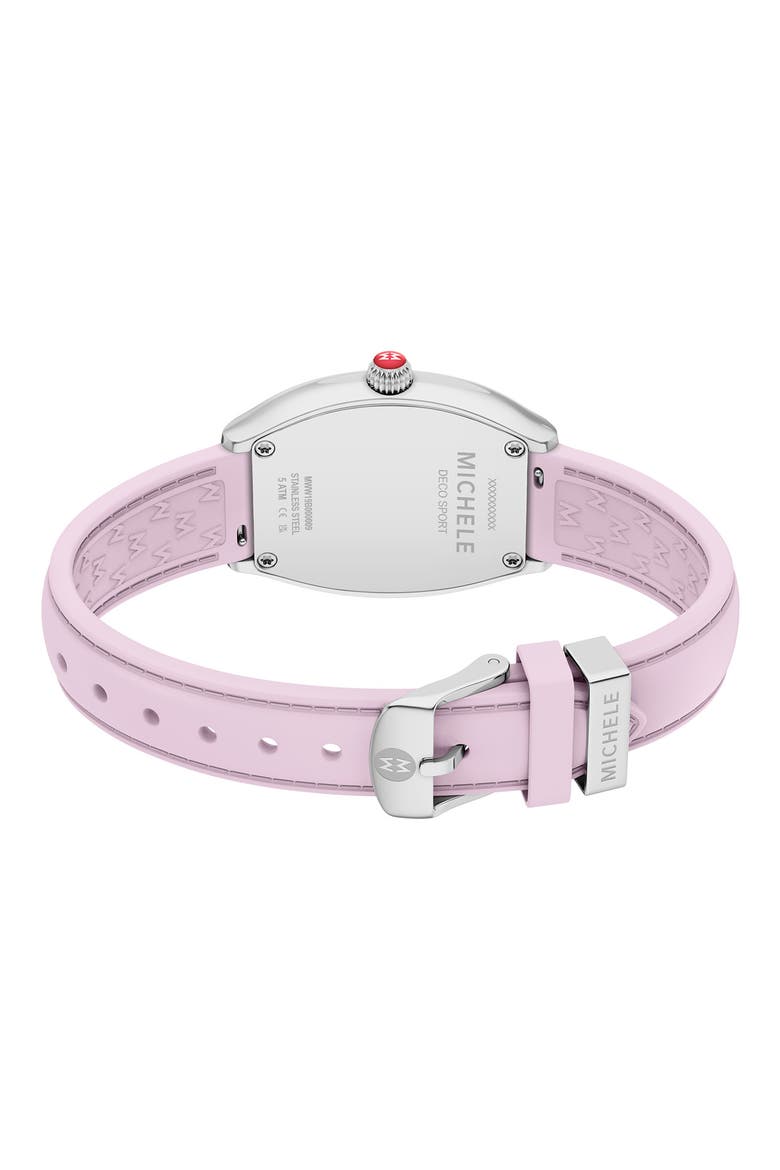 Relev  Sport Mid Silicone Strap Watch, 32mm, Alternate, color, PINK/ WHITE