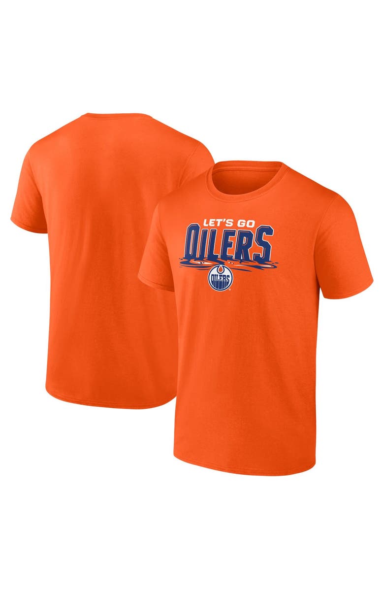 FANATICS Men's Fanatics Branded Orange Edmonton Oilers Local T-Shirt, Main, color, 