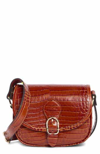 Longchamp 1980 Croc Embossed Small Flap Crossbody Bag