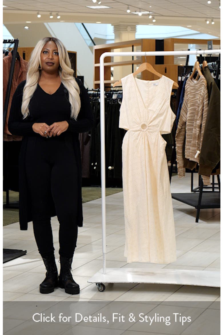 Openwork Cotton Cutout Midi Dress video