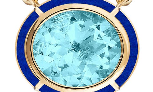 Goshwara Melange Blue Topaz Pendant Necklace In Gold