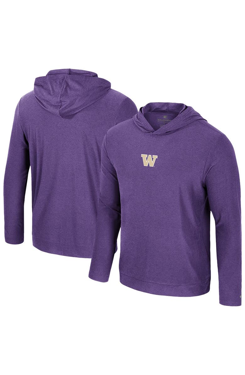 COLOSSEUM Men's Colosseum Purple Washington Huskies Long Sleeve T-Shirt Hoodie, Alternate, color, 
