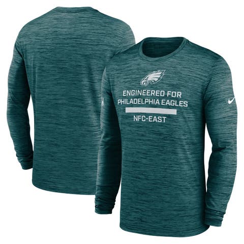 Men's Nike Midnight Green Philadelphia Eagles Sideline Velocity Performance Long Sleeve T-Shirt