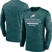 Nike Men's Nike Midnight Green Philadelphia Eagles Sideline Velocity Performance Long Sleeve T-Shirt