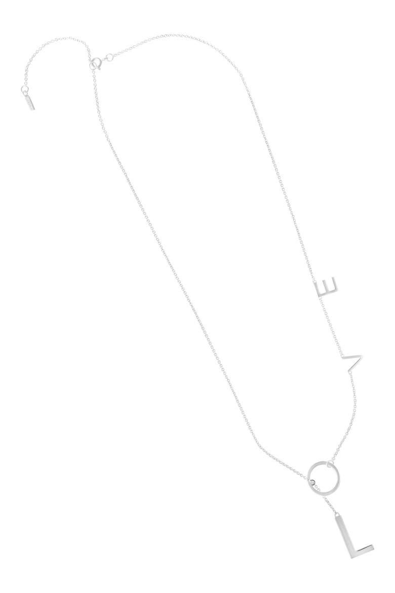 Adjustable Love Lariat Necklace, Alternate, color, SILVER