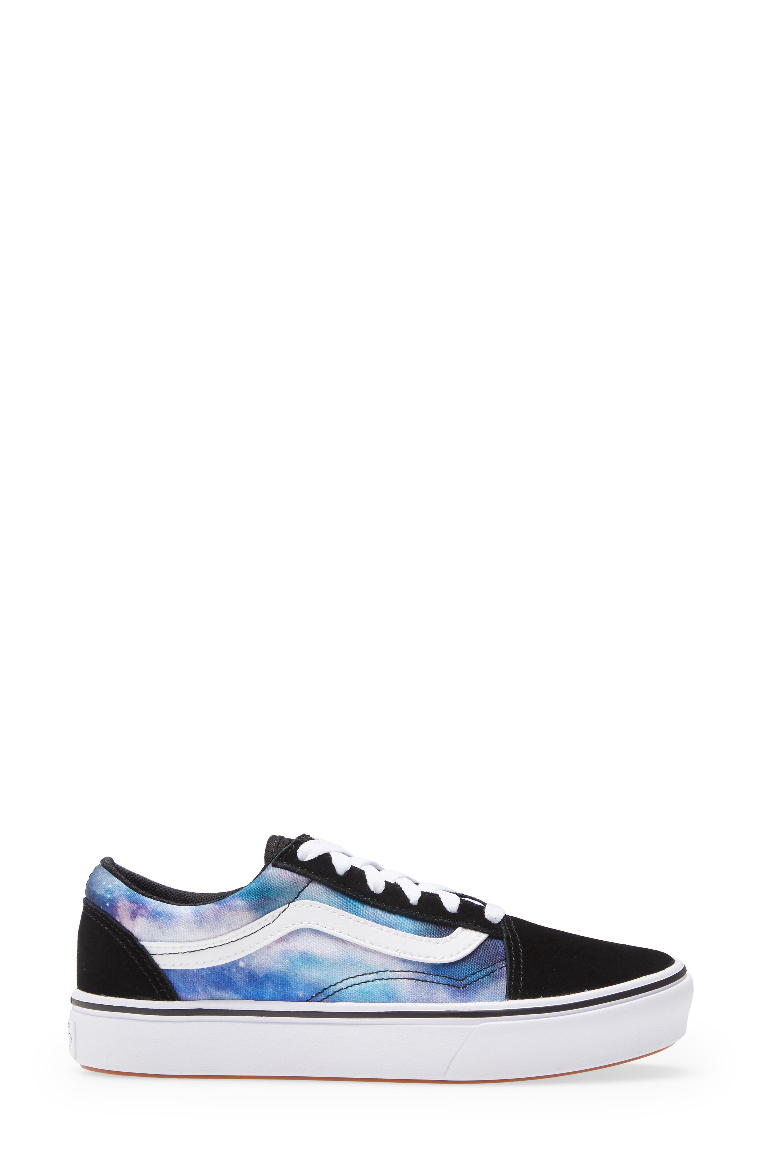Vans ComfyCush Old Skool Sneaker, Alternate, color, Galaxy Black/True White