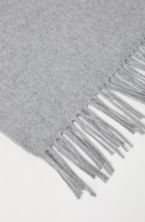 Brunello Cucinelli Double Knit Scarf In Light Grey