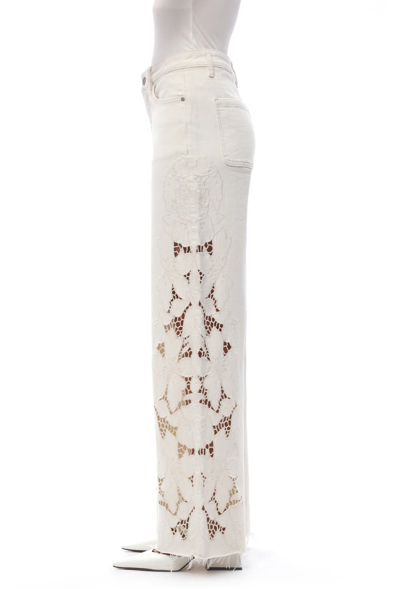 High Waist Wide Leg jeans, Alternate, color, OFF-WHITE