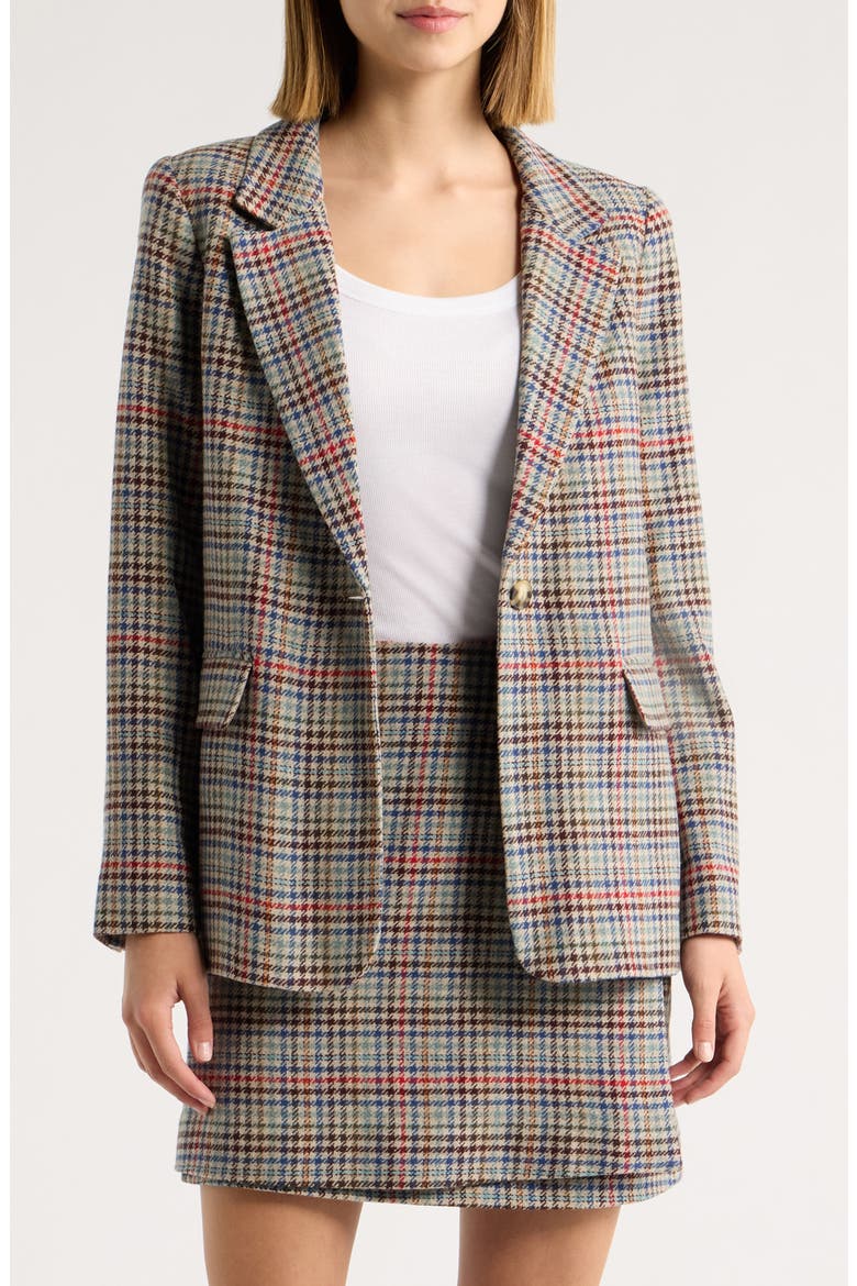 Oregon Tweed Wool Blazer, Main, color, CAMEL BRIGHTS CHECK