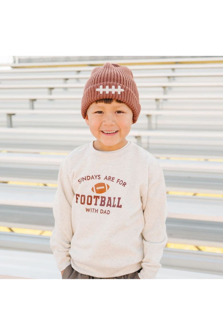 Sundays Are For Football With Dad Sweatshirt, Alternate, color, Natural Heather