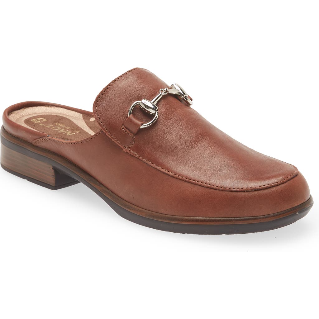 Naot Halny Mule In Soft Chestnut Leather