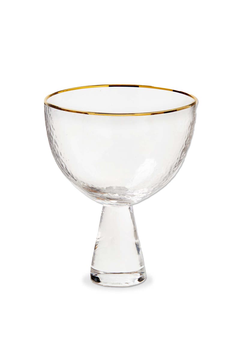 tag Maeve Footed Glass with Gold Rim - Elegant Drinkware, Main, color, Clear