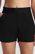 Lands' End 5" Quick Dry Elastic Waist Board Shorts Swim Cover-up Shorts with Panty