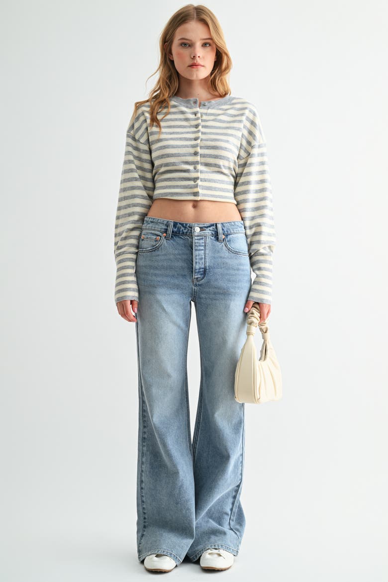 The Meridian High Rise Relaxed Flare Jean, Alternate, color, Light Wash