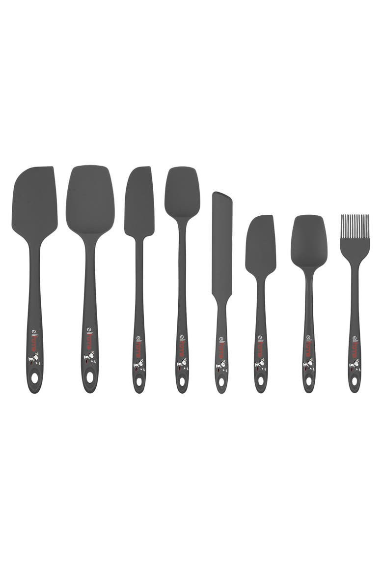 Peanuts 8 Piece Silicone Spatula Set, Main, color, Gray