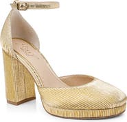 Jewel Badgley Mischka Stephanie Ankle Strap Platform Pump