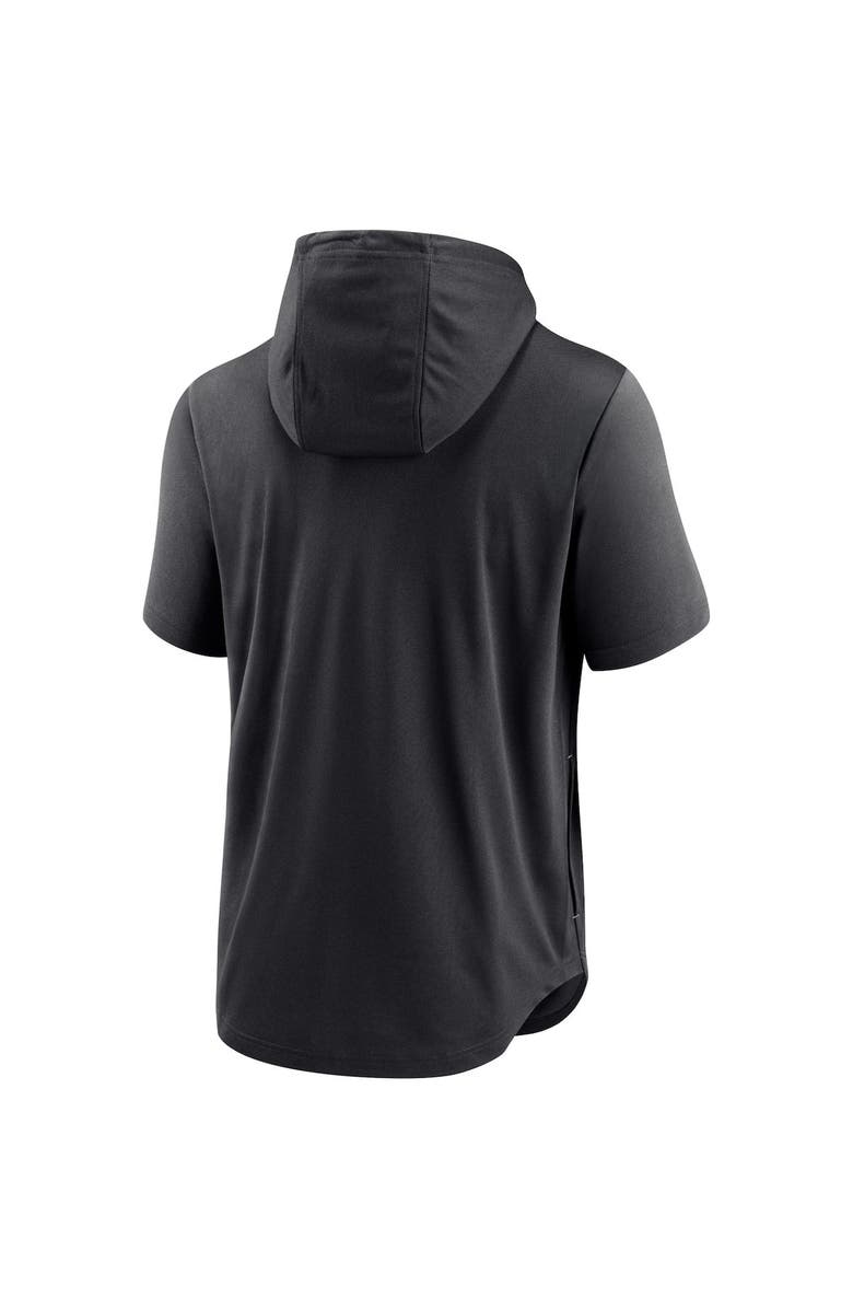 Nike Men's Nike Black Chicago White Sox Logo Lockup Performance Short-Sleeved Pullover Hoodie, Alternate, color, 