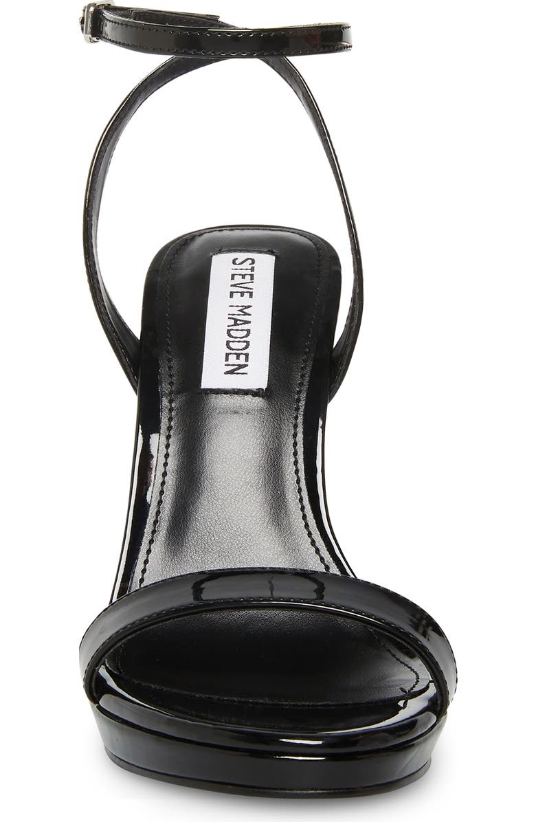 Steve Madden Wafer Ankle Strap Sandal, Alternate, color, Blk Patent