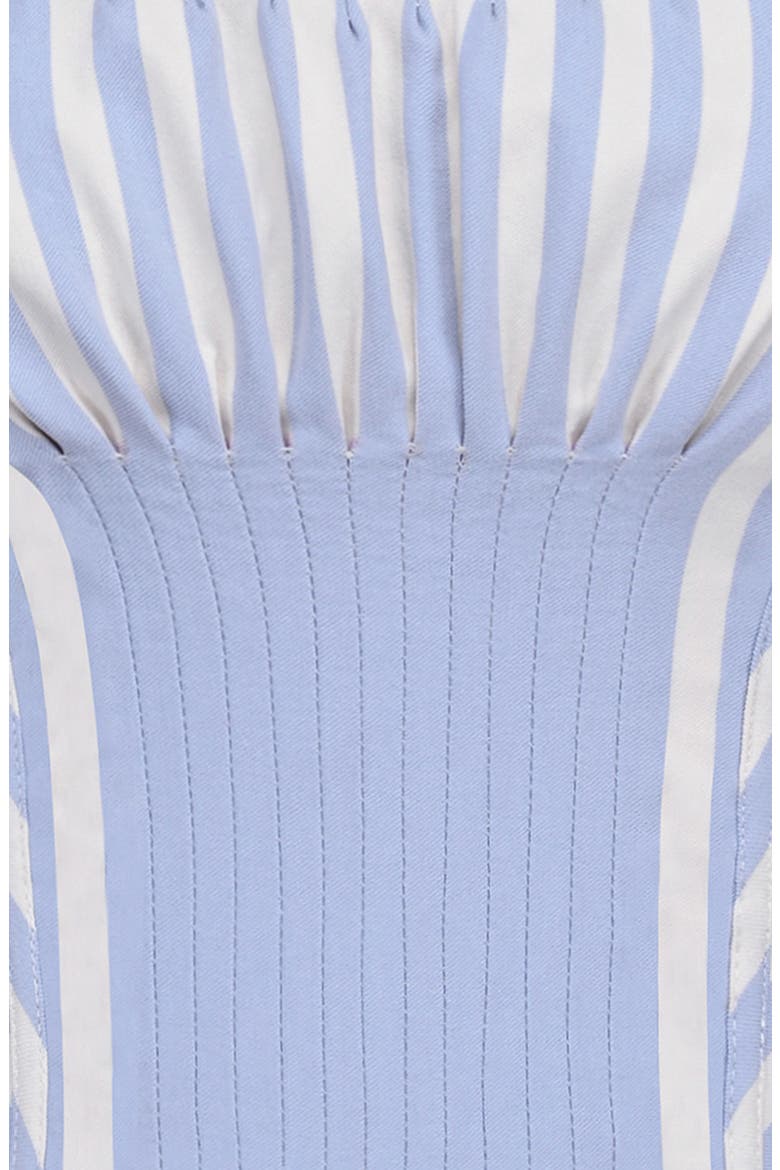 Petra Lace Trim Pintuck Corset Top, Alternate, color, STRIPE BLUE