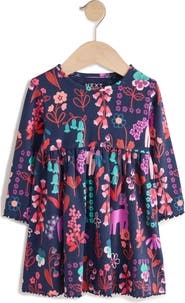 NEXT Kids' Unicorn Print Rib Jersey Dress