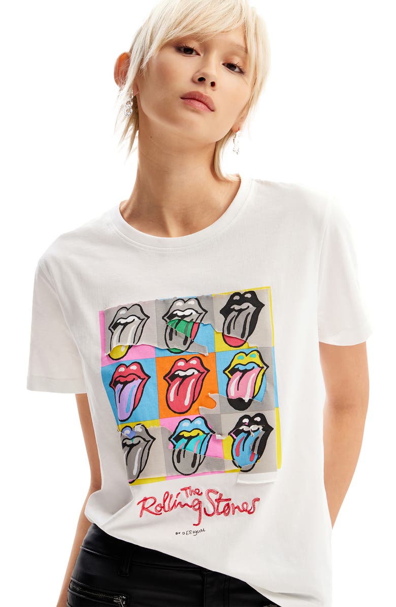 Desigual The Rolling Stones Multicolor T-Shirt, Alternate, color, 